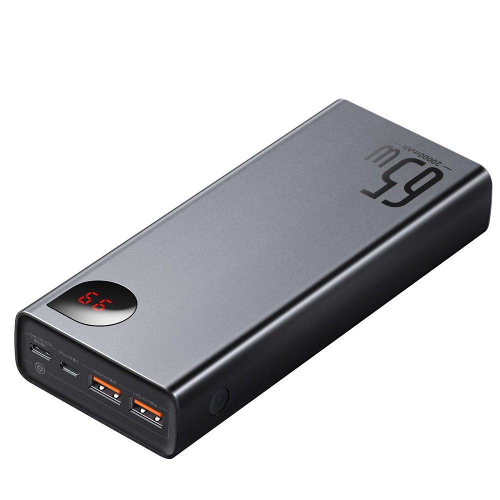 Baseus Adaman powerbank 2x USB / 1x USB Type C / 1x micro USB 20000mAh 65W Quick Charge 4.0 Power Delivery černá (PPIMDA-D01)