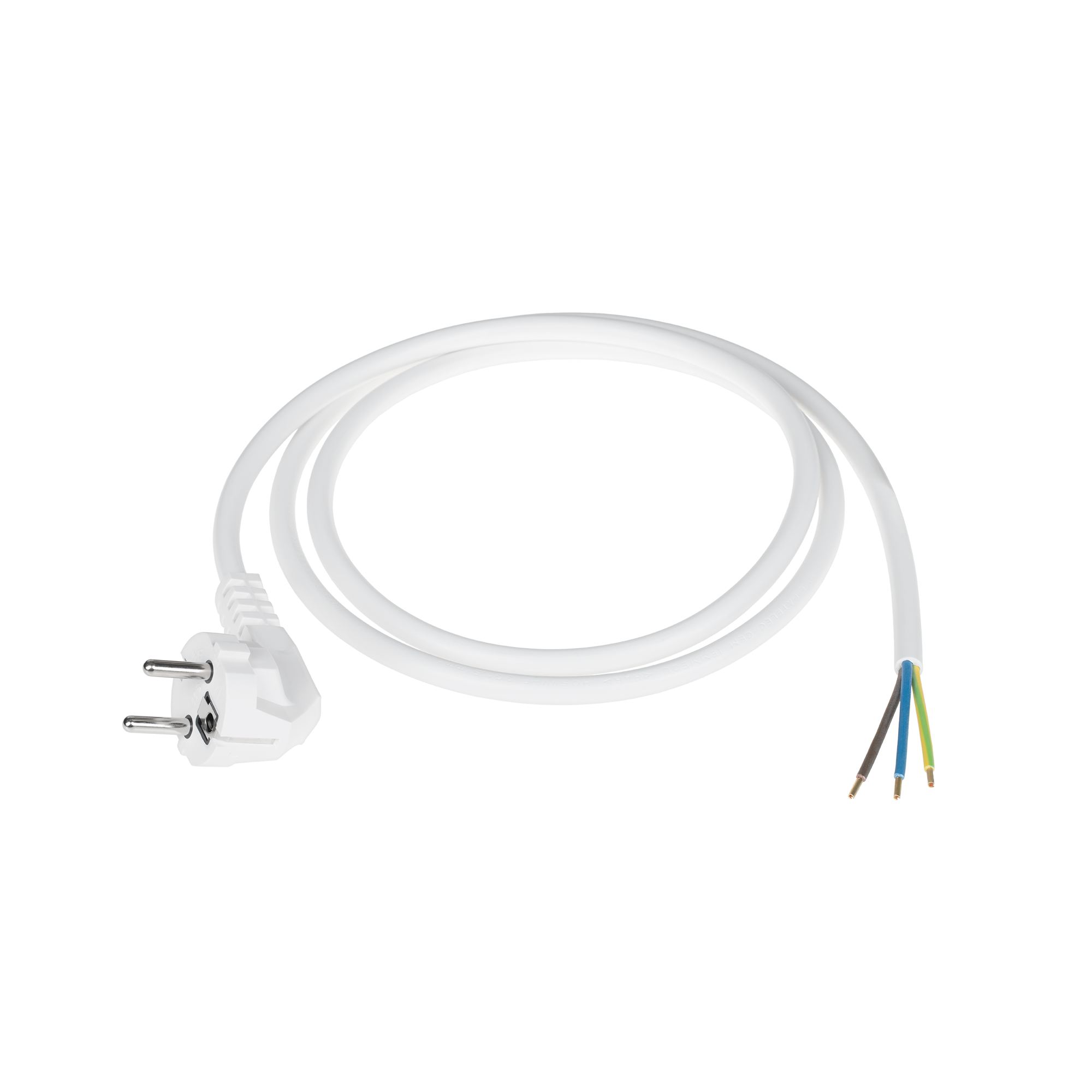 Inne Napájecí kabel 3x1,5 mm bílý 1,5 m s úhlovou zástrčkou