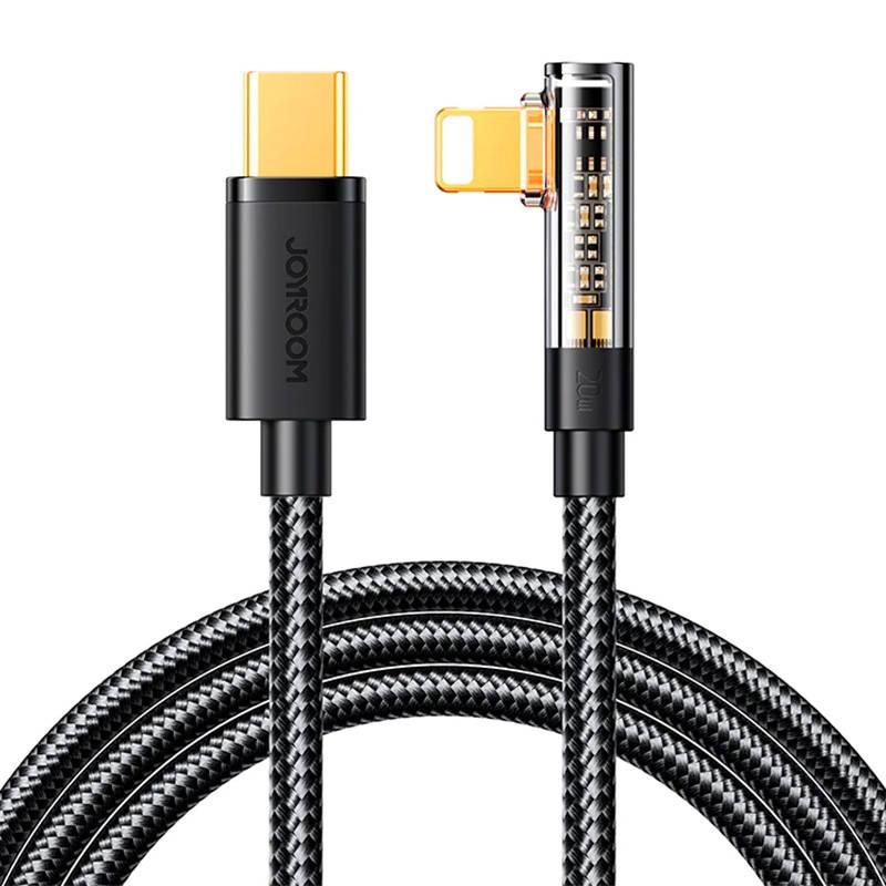 Kabel USB-C na Lightning Joyroom S-CL020A6 1,2 m, 20 W, úhlový (černý)