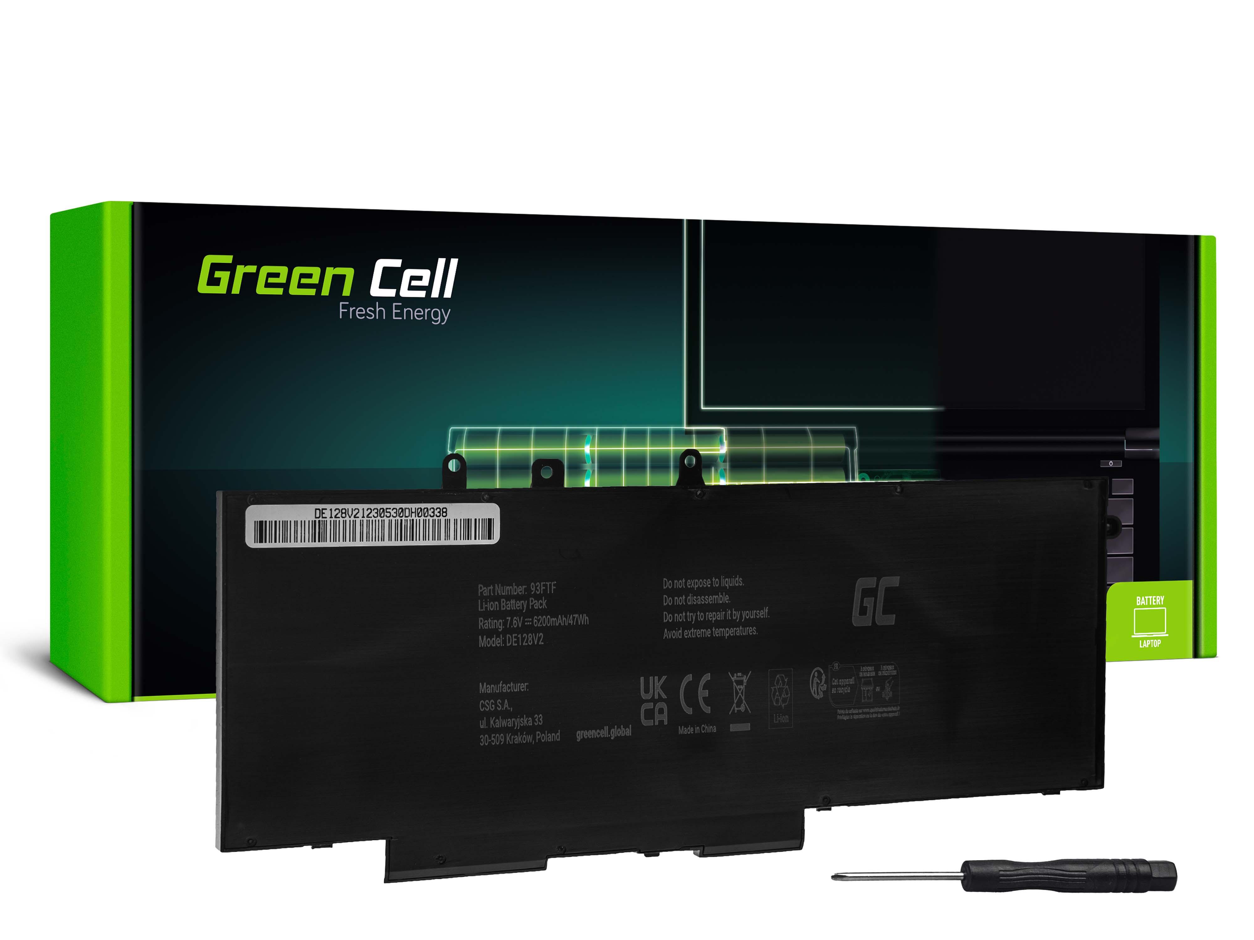 Green Cell Baterie 93FTF GJKNX pro Dell Latitude 5280 5290 5480 5490 5491 5495 5580 5590 5591 Precision 3520 3530 DE128V2