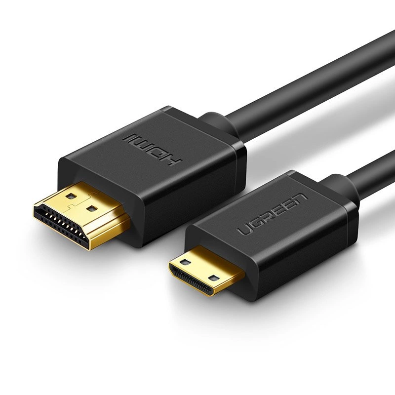 Ugreen kabel HDMI - mini HDMI 19 pin 2.0v 4K 60Hz 30AWG 1,5m černý (11167)