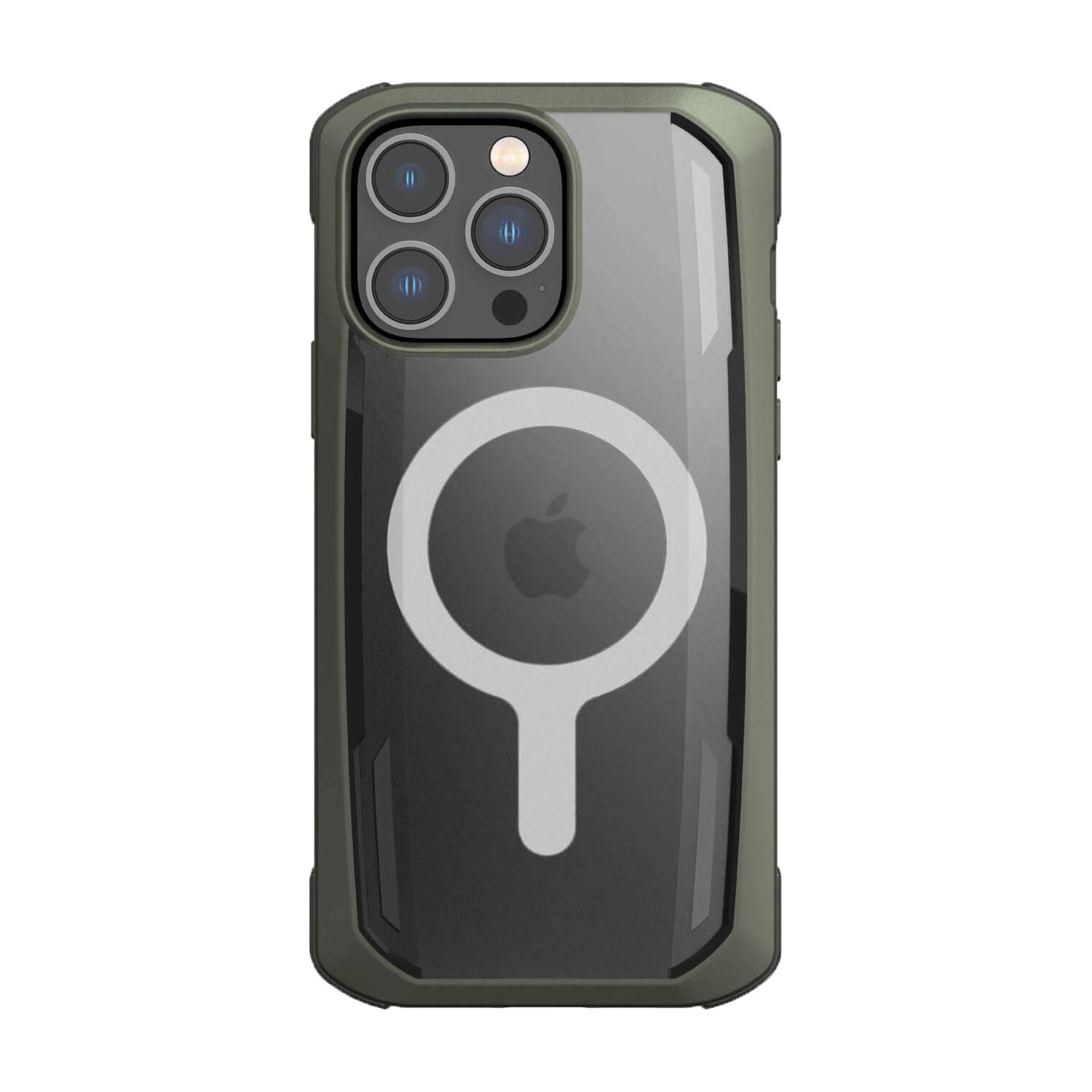 Pouzdro Raptic X-Doria Secure Case pro iPhone 14 Pro Max s pancéřovým pouzdrem MagSafe v zelené barvě