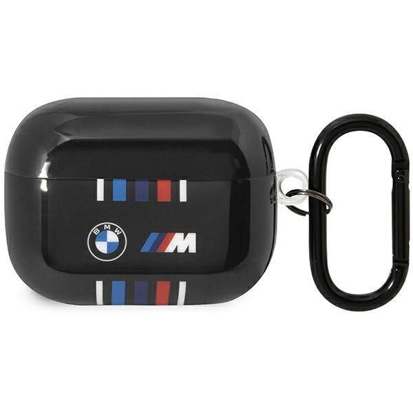 Pouzdro BMW s více barevnými liniemi pro AirPods Pro - černé
