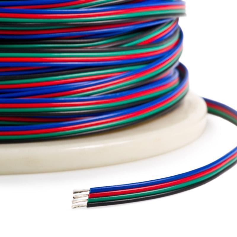 Berge Kabel pro LED pásek RGB, plochá čtyřlinka 4x0,35mm