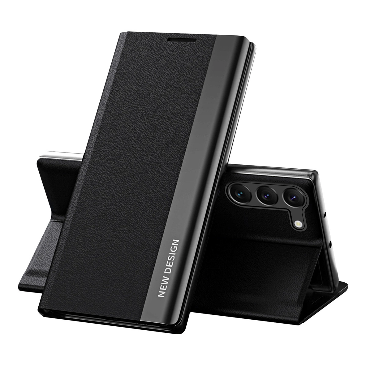 Hurtel Pouzdro Sleep Case Pro pro Samsung Galaxy S23+ s flipovým stojánkem černé
