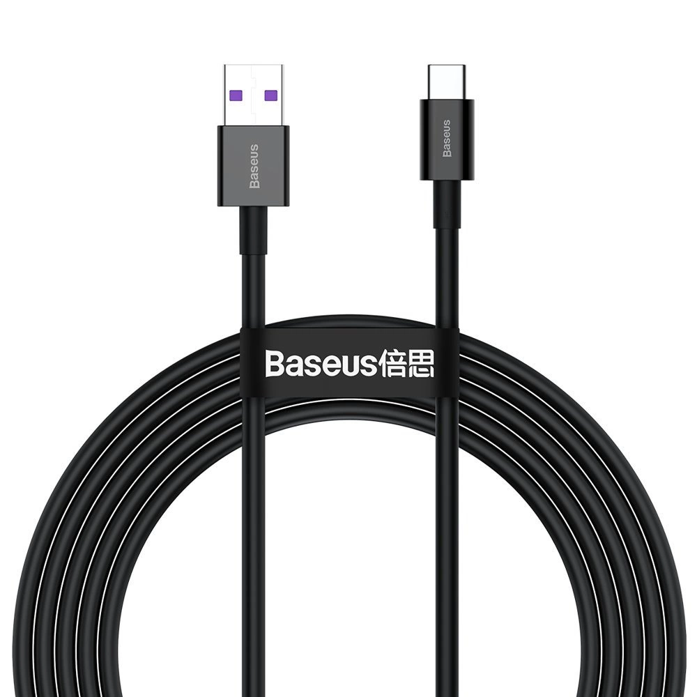Baseus Superior USB - Kabel USB typu C 66 W (11 V / 6 A) Huawei SuperCharge SCP 2 m černý (CATYS-A01)
