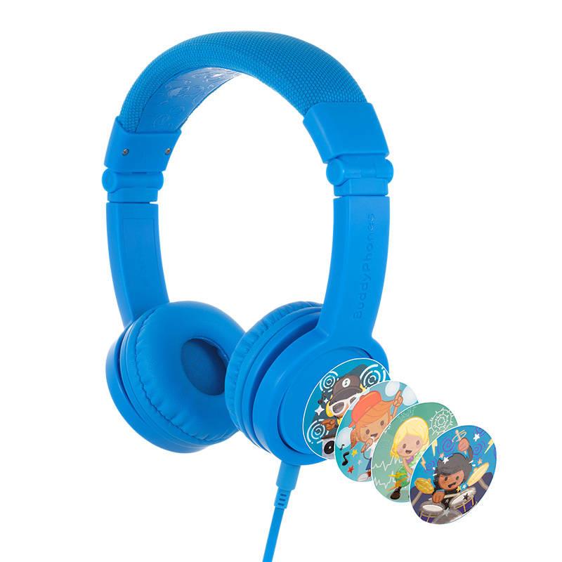 Drátová sluchátka BuddyPhones Explore Plus pro děti (modrá)
