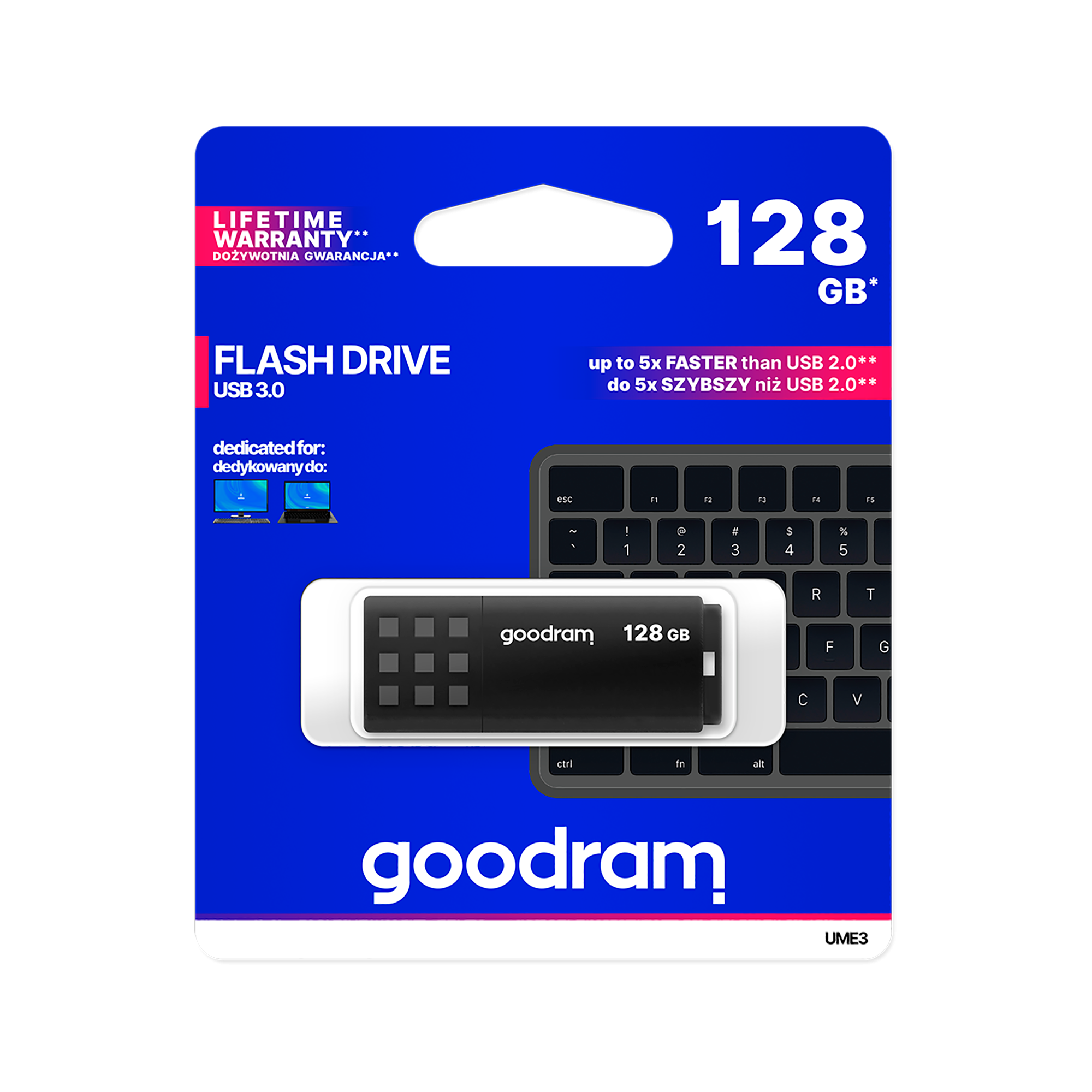 Flash disk Goodram USB 3.0 128GB černý