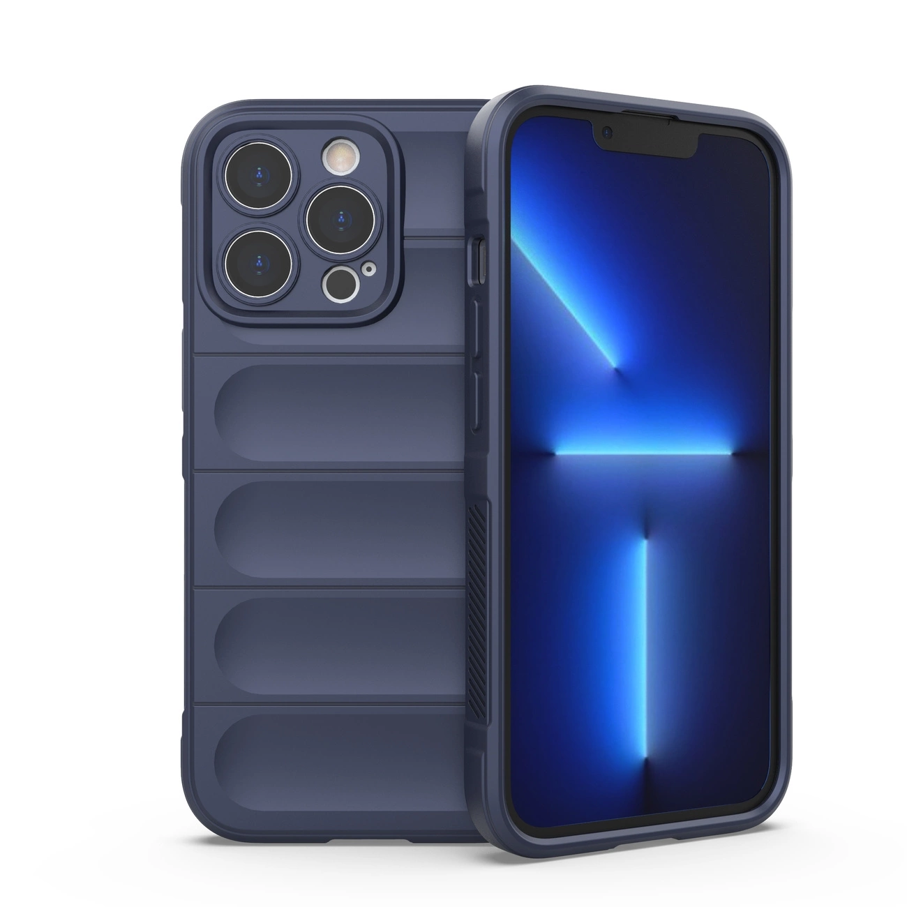 Hurtel Pouzdro Magic Shield pro iPhone 13 Pro flexibilní pancéřované pouzdro tmavě modré
