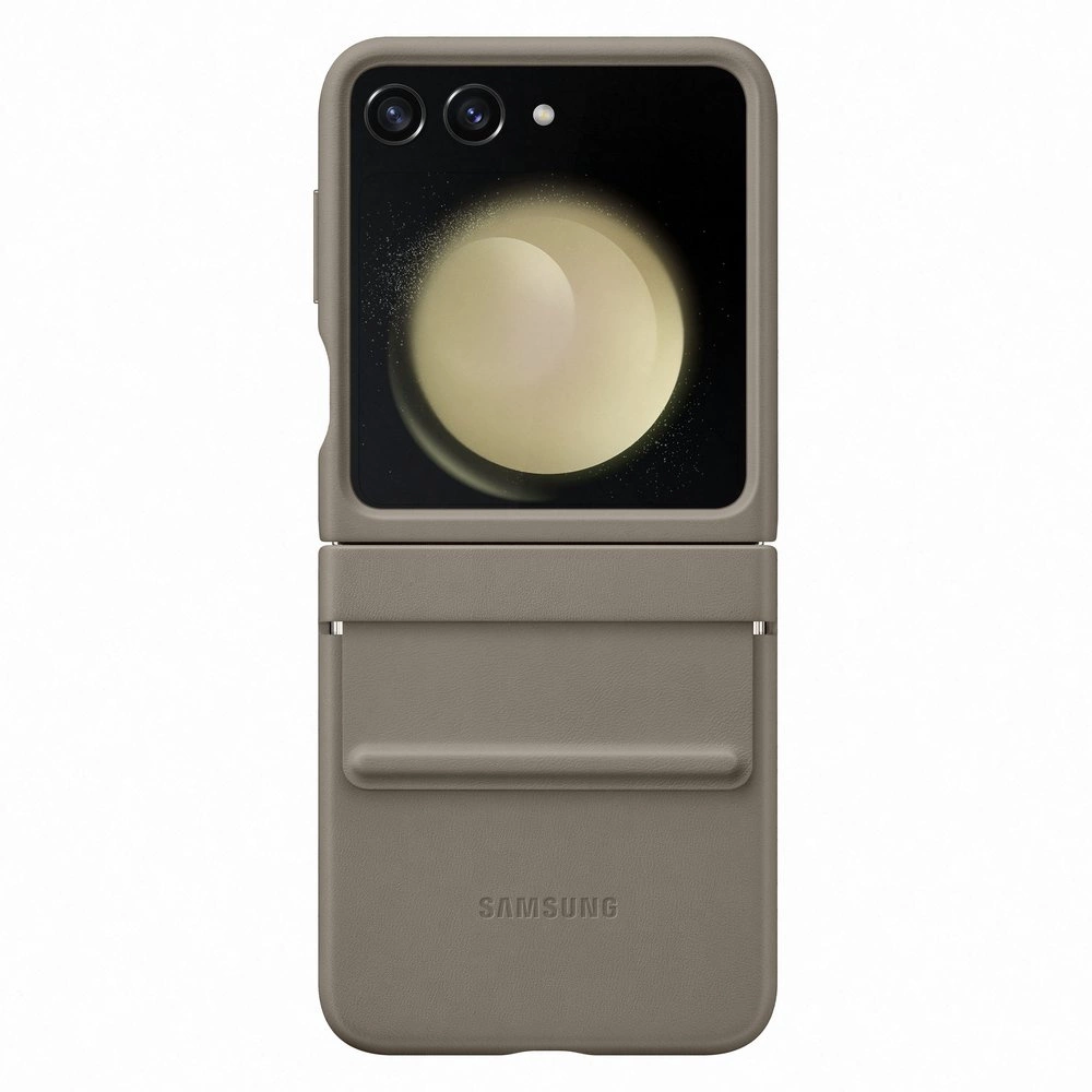 Pouzdro z eko kůže pro Samsung Galaxy Z Flip 5 - hnědé