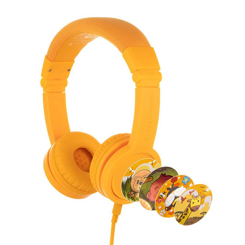 Drátová sluchátka BuddyPhones Explore Plus pro děti (žlutá)