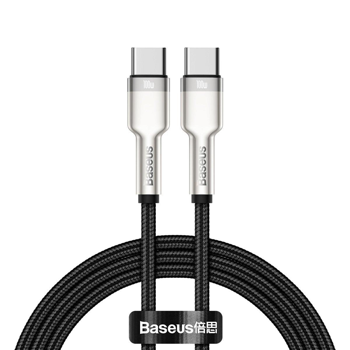 Kabel USB-C na USB-C Baseus Cafule, 100 W, 1 m (černý)