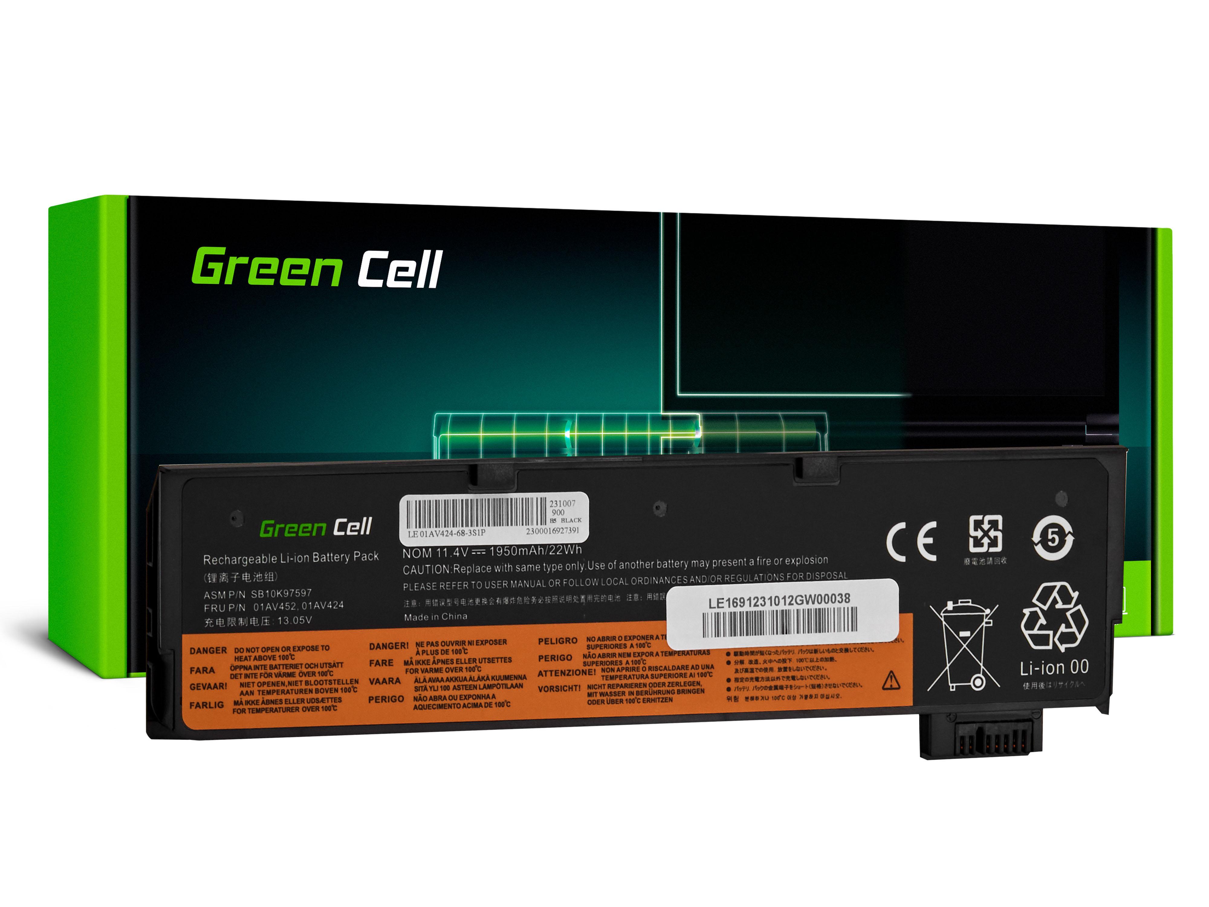 Green Cell Baterie 01AV422 01AV490 01AV491 01AV492 pro Lenovo ThinkPad T470 T480 T570 T580 T25 A475 A485 P51S P52S LE169