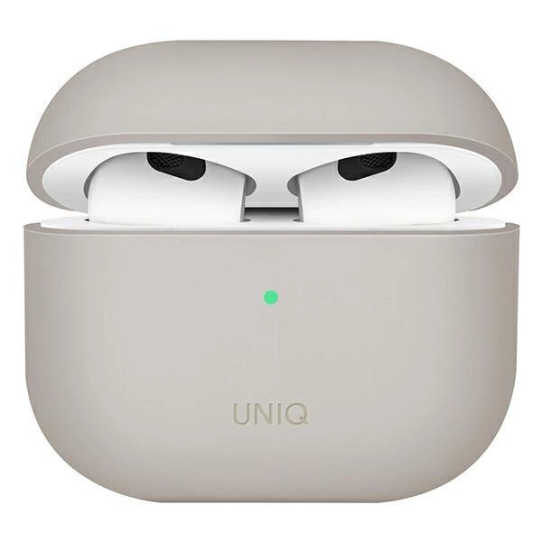Uniq Lino Silikonové pouzdro pro AirPods 3 - béžové