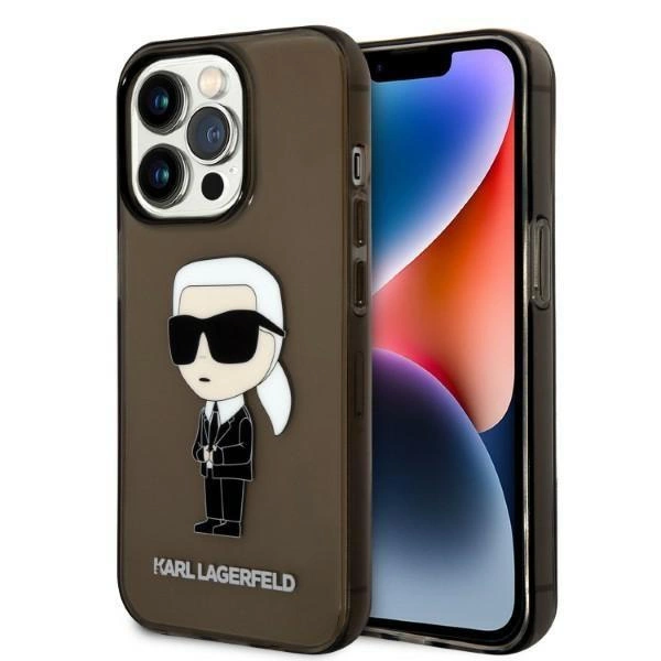Pouzdro Karl Lagerfeld Ikonik Karl pro iPhone 14 Pro - černé