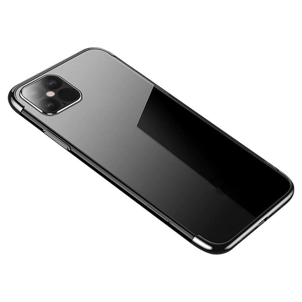 Hurtel Čiré barevné pouzdro gelové pouzdro s kovovým rámečkem Samsung Galaxy S22+ (S22 Plus) černé
