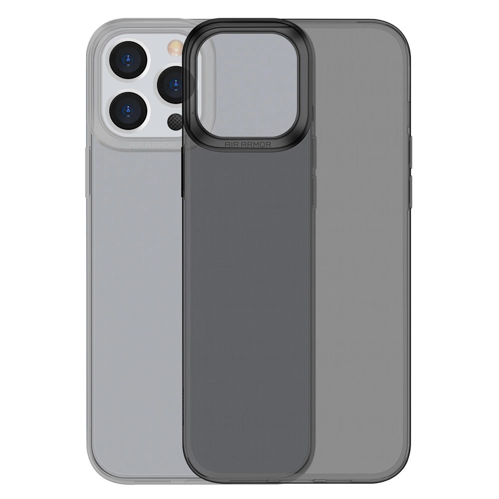 Pouzdro Baseus Simple Series transparentní gelové pouzdro pro iPhone 13 Pro černé (ARAJ000401)