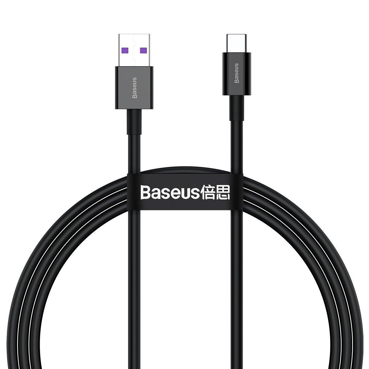 Kabel Baseus Superior Series USB na USB-C, 66W, 1m (černý)