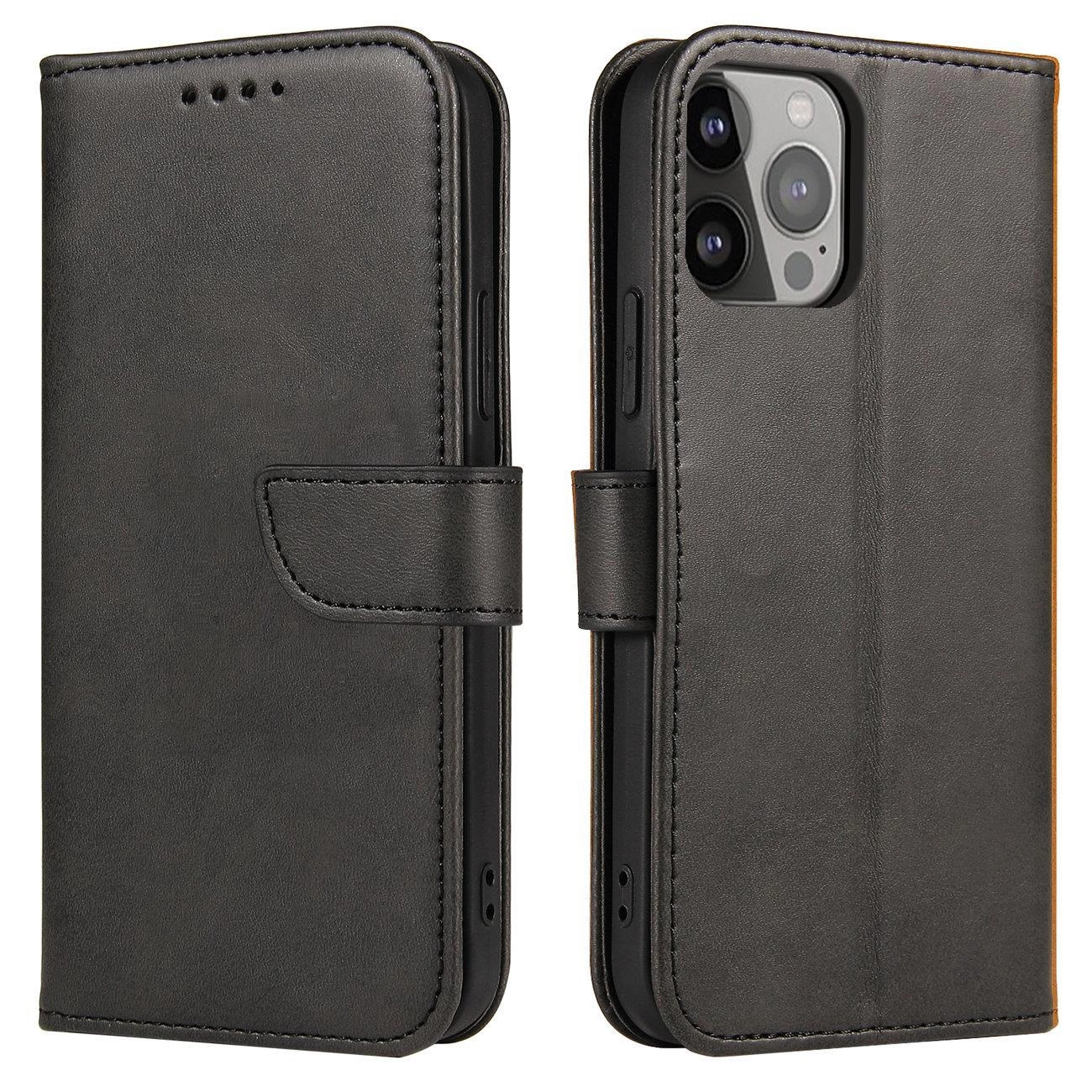 Hurtel Magnetické pouzdro pro Vivo Y16 / Vivo Y02s flip cover wallet stand black