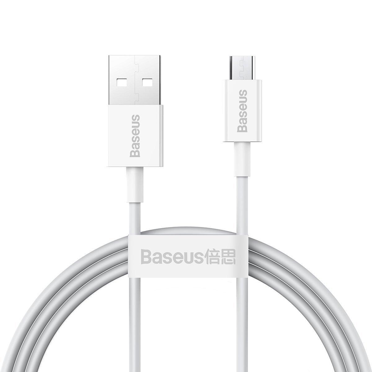 Kabel USB na micro USB Baseus Superior Series, 2A, 1m (bílý)