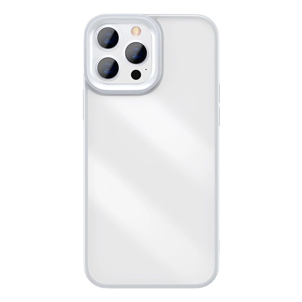 Baseus Crystal Phone Case pancéřové pouzdro pro iPhone 13 Pro s gelovým rámečkem šedé (ARJT000413)