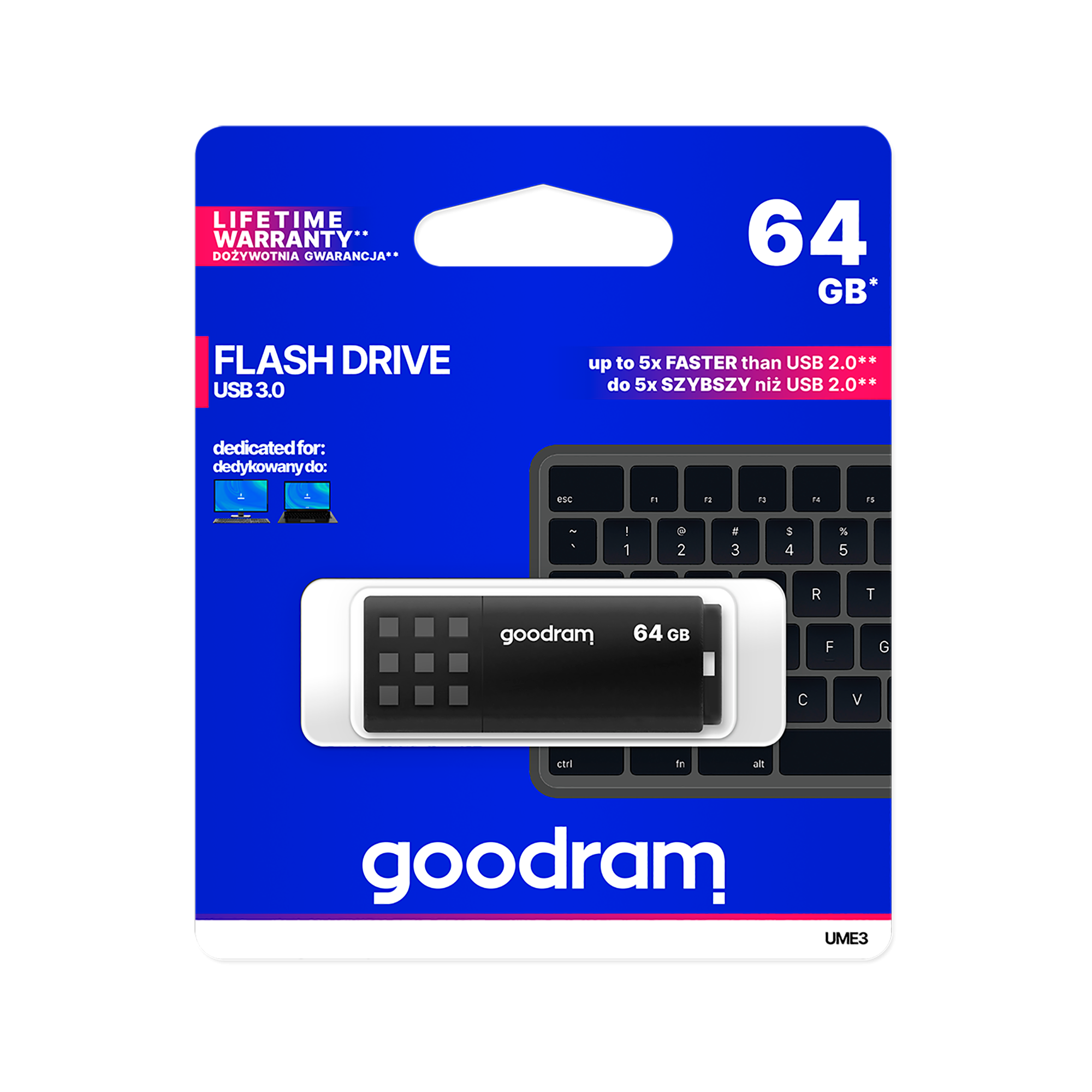 Flash disk Goodram USB 3.0 64GB černý