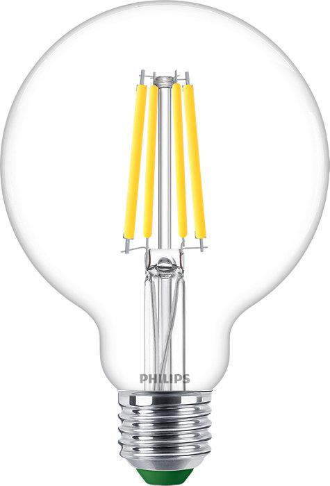 LED žárovka Globe E27 G95 4W = 60W 840lm 4000K Neutrální bílá Filament PHILIPS Ultra Efficient PHSUE0555