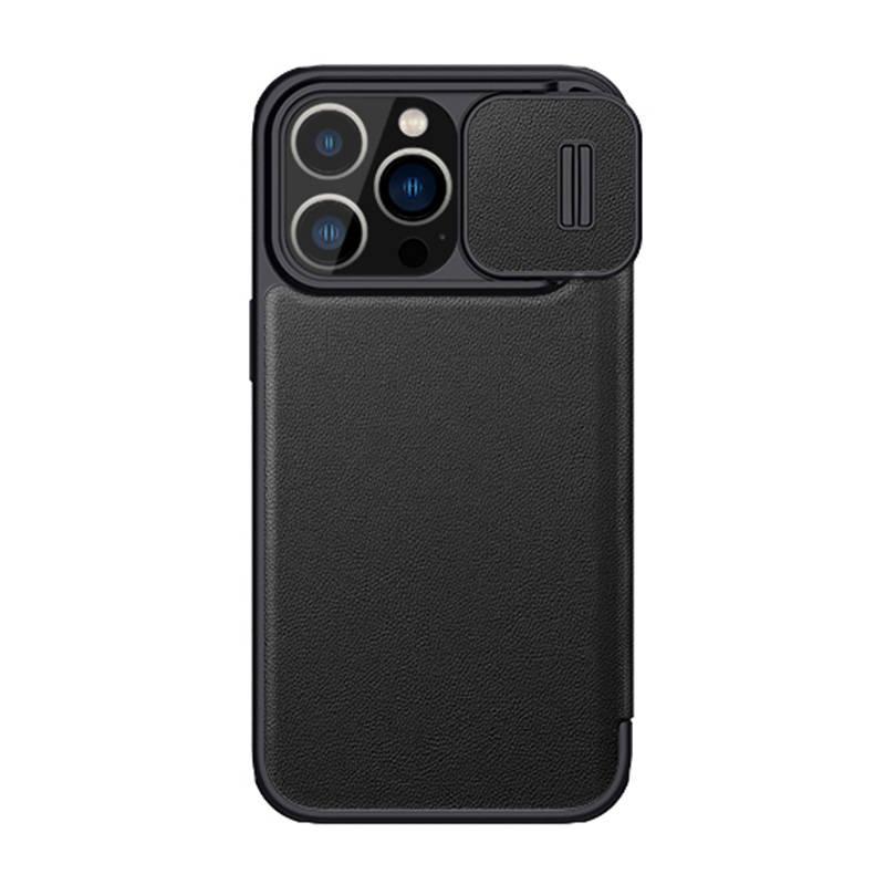 Kožené pouzdro Nillkin Qin Pro pro iPhone 14 Pro (černé)