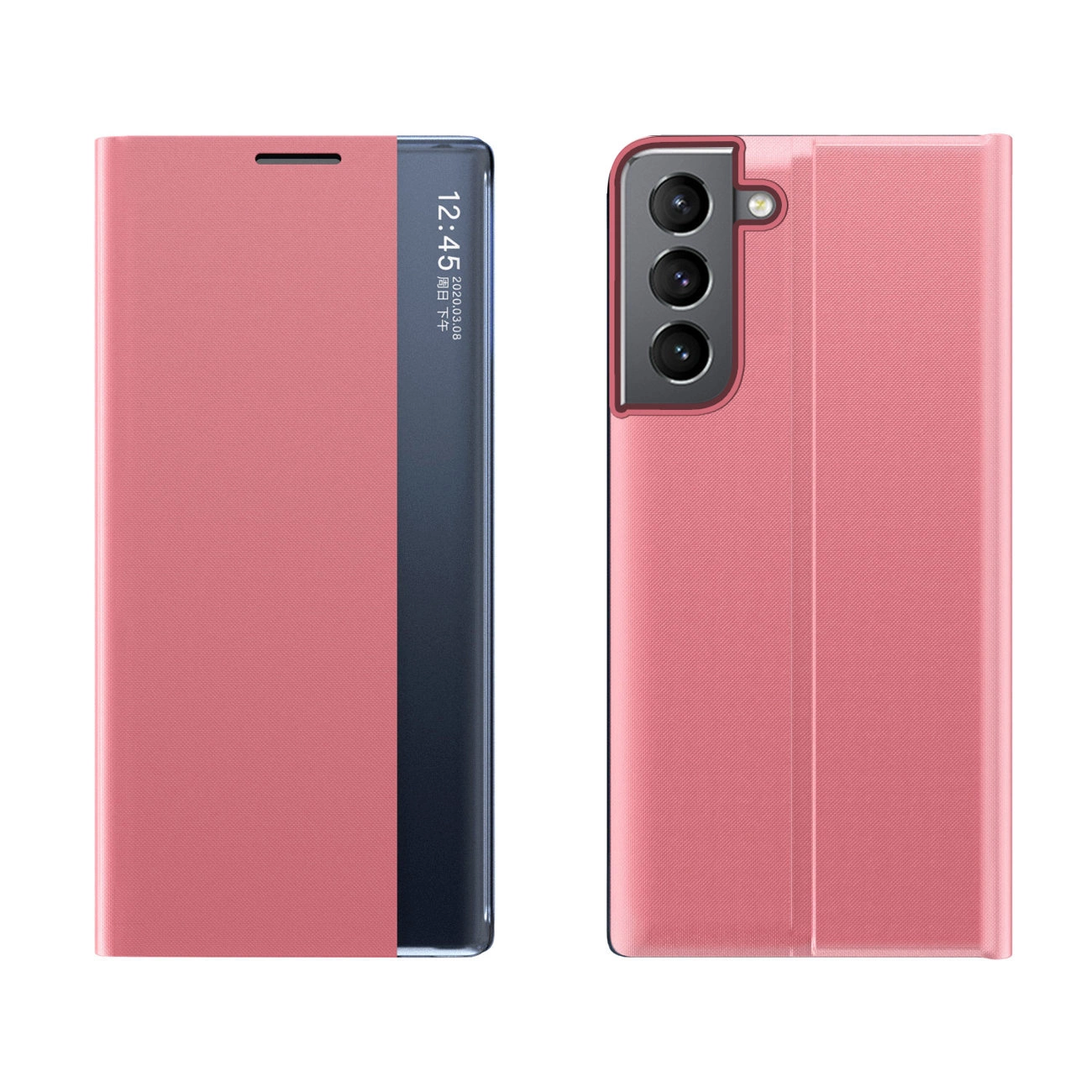 Hurtel Nové pouzdro Sleep Case pro Samsung Galaxy S23 flip cover stand pink