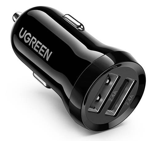 Nabíječka do auta UGREEN ED018, 2x USB, 24W (černá)