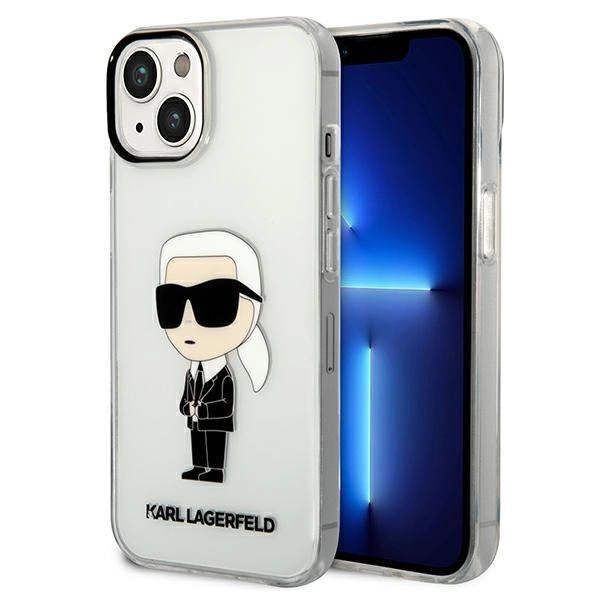 Pouzdro Karl Lagerfeld Ikonik Karl pro iPhone 14 Plus - průhledné