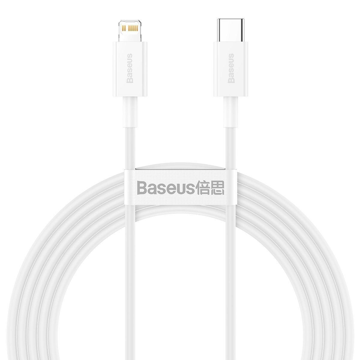 Kabel USB-C na Lightning Baseus Superior Series, 20W, PD, 2m (bílý)