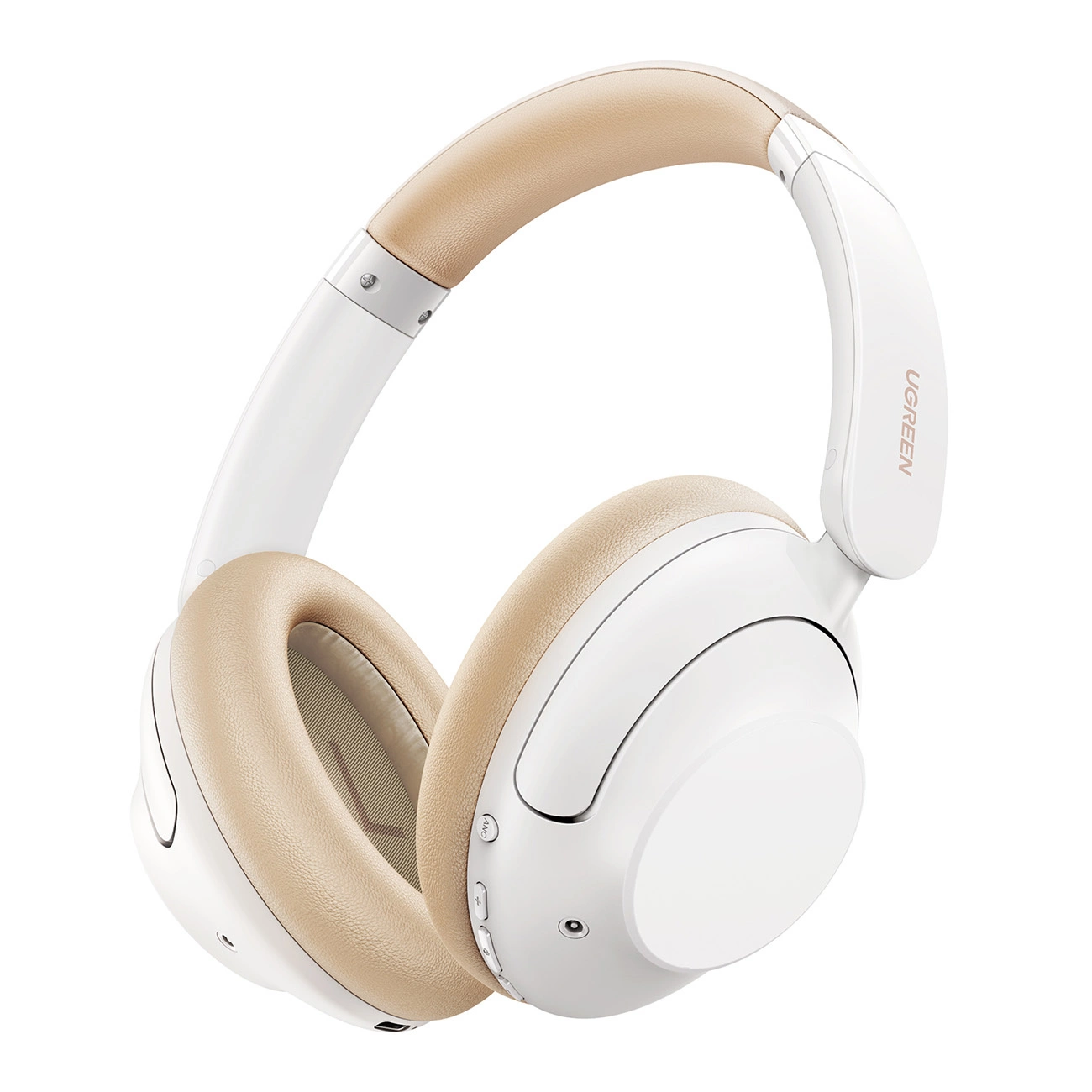 Bezdrátová sluchátka do uší Ugreen HP202 HiTune Max5 s hybridním potlačením šumu ANC - bílá