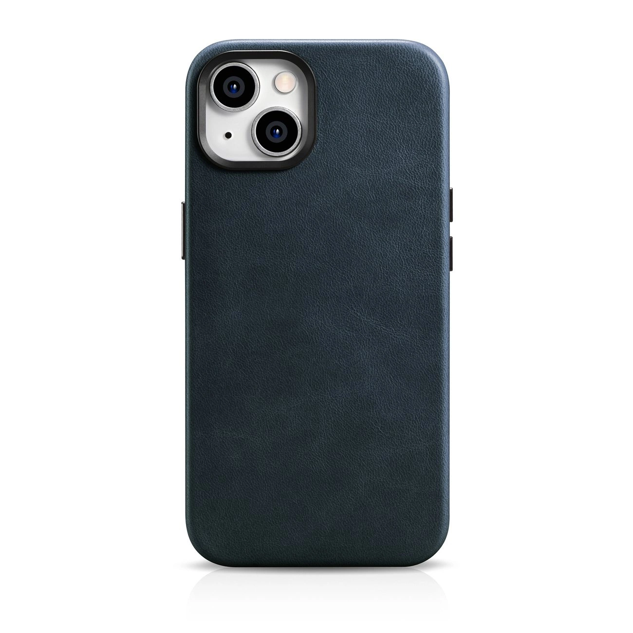 iCarer Oil Wax Premium Leather Case magnetické pouzdro pro iPhone 14 s MagSafe tmavě modré (WMI14220701-BU)