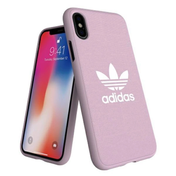 Adidas OR Tvarované pouzdro Canvas pro iPhone X / Xs - růžové