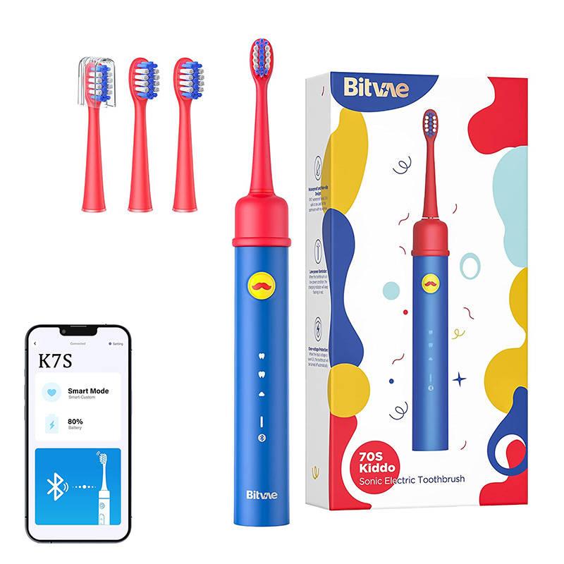 Sonický zubní kartáček pro děti s aplikací a sadou špiček Bitvae BVK7S (modrý)