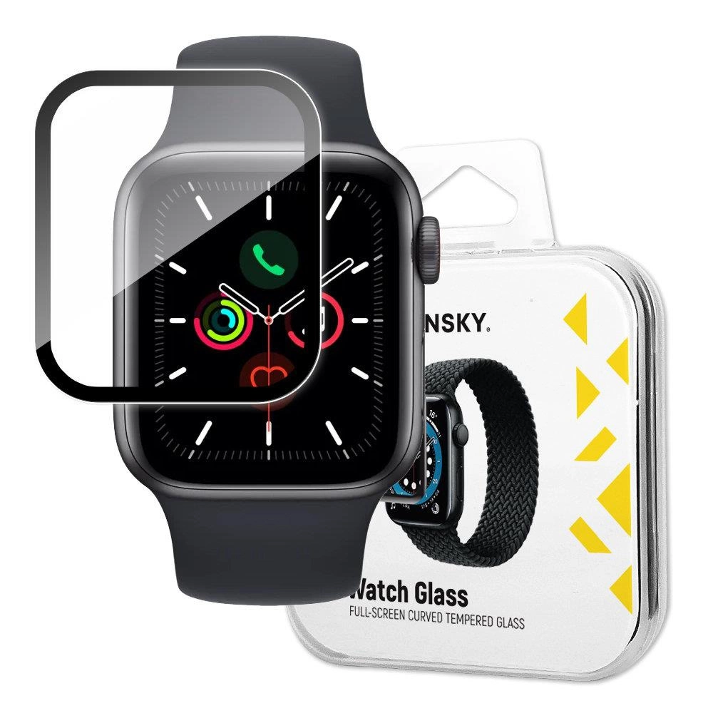 Wozinsky Watch Glass hybridní sklo pro Apple Watch 6 44mm / Watch 5 44mm / Watch 4 44mm / Watch SE 44mm černé