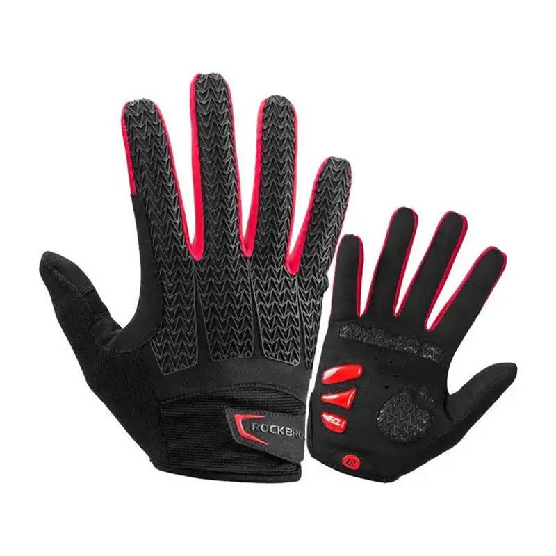 Cyklistické rukavice Rockbros S169-1BR velikost L (černá/červená)