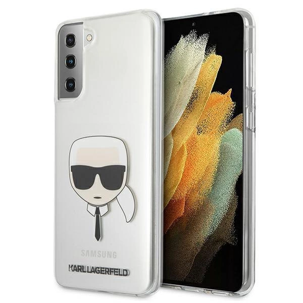 Pouzdro Karl Lagerfeld Karl's Head pro Samsung Galaxy S21+ - transparentní