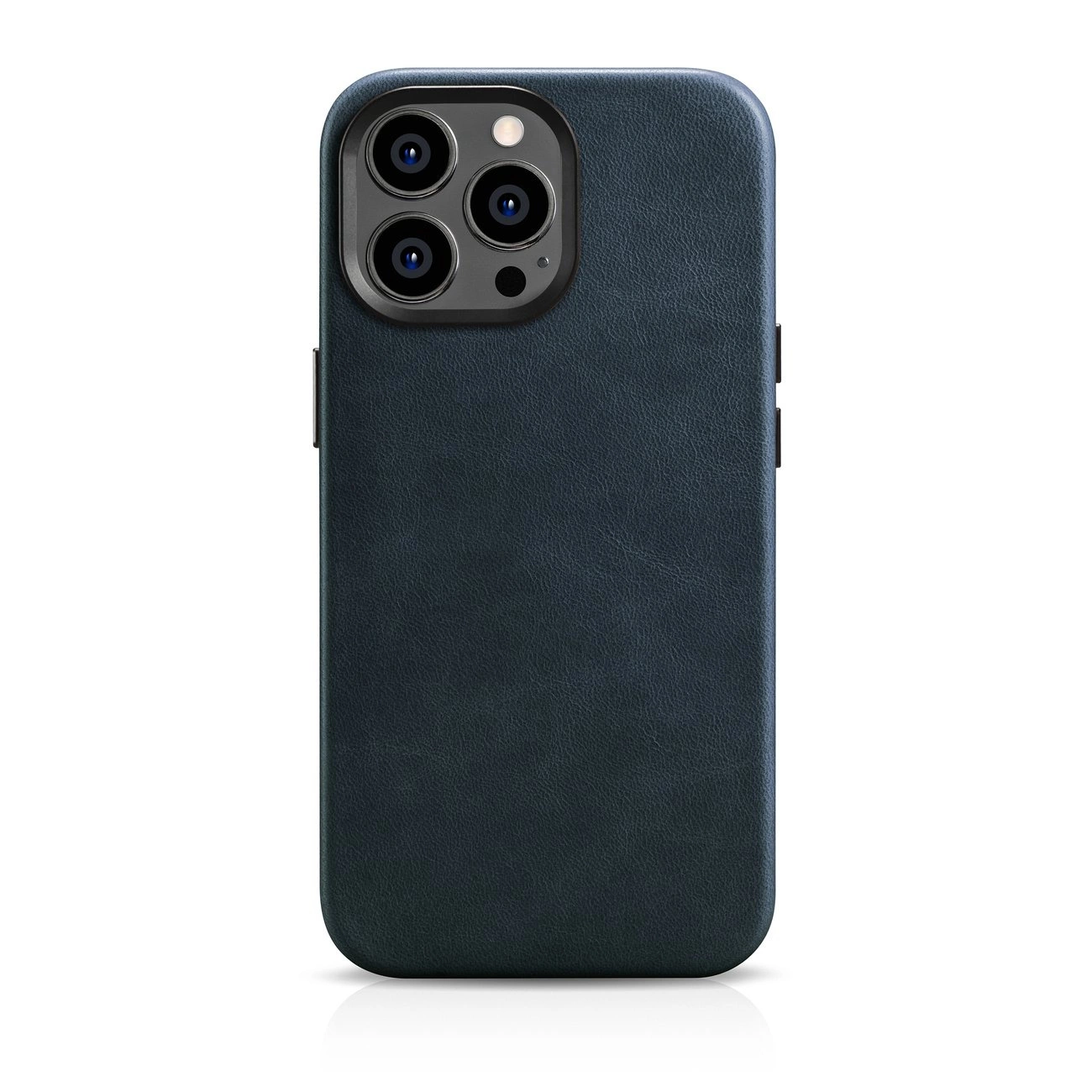iCarer Oil Wax Premium Leather Case magnetické pouzdro pro iPhone 14 Pro Max s MagSafe tmavě modré (WMI14220704-BU)