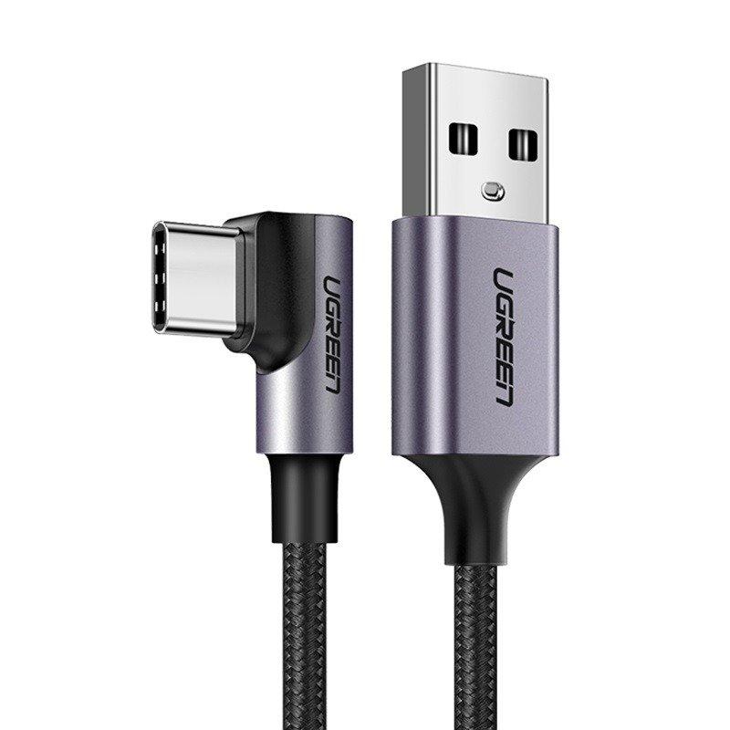 Úhlový kabel USB na USB-C UGREEN US284, 3A , 3 m (černý)