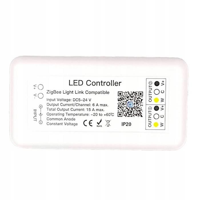 LED regulátor CCT (CW - WW) 15A ZigBee 3.0 HUE TUYA