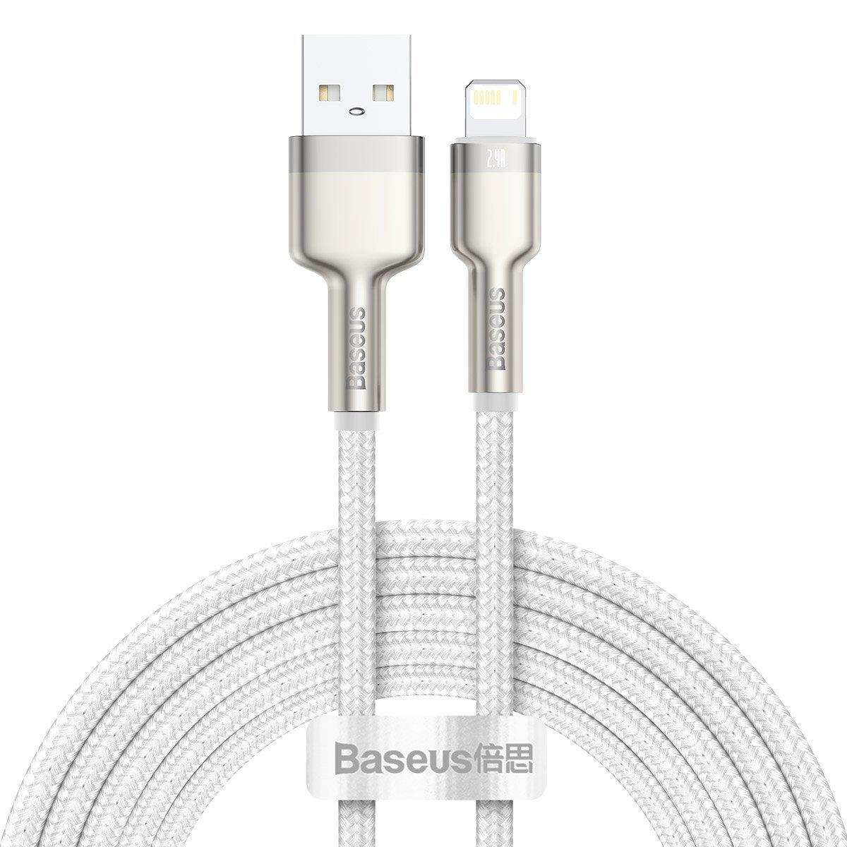 Kabel USB-Lightning Baseus Cafule, 2,4 A, 2 m (bílý)