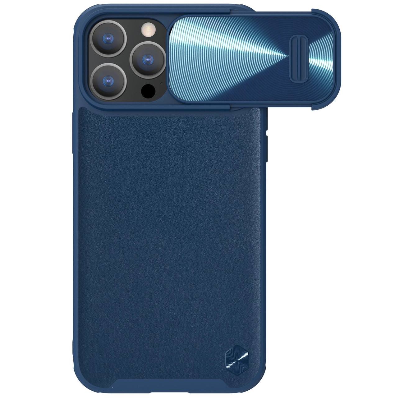 Nillkin CamShield Leather S Case Pouzdro na iPhone 14 Pro s krytem fotoaparátu modré