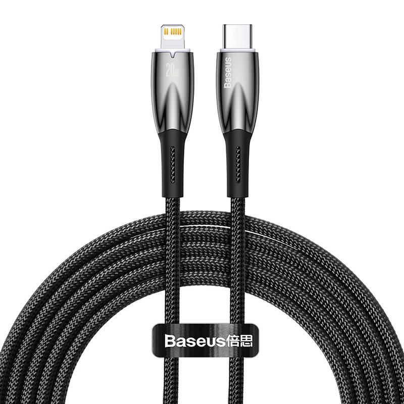 Kabel USB-C na Lightning Baseus Glimmer, 20 W, 2 m (černý)