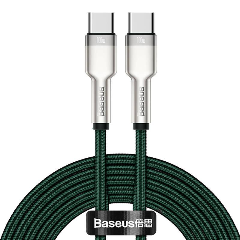Kabel USB-C na USB-C Baseus Cafule, 100 W, 2 m (zelený)