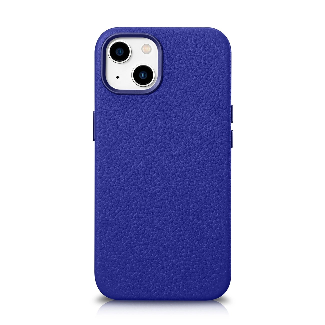 iCarer Litchi Premium Leather Case magnetické kožené pouzdro s MagSafe pro iPhone 14 tmavě modré (WMI14220709-DB)