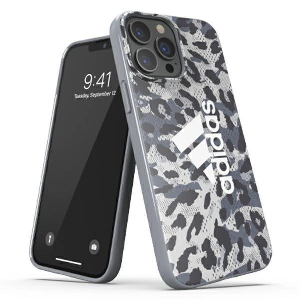 Adidas OR SnapCase Leopard case pro iPhone 13 Pro Max - šedý