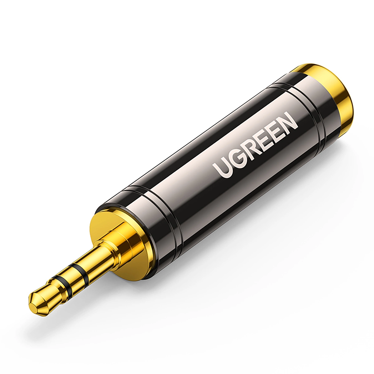 Adaptér Ugreen audio adaptér z 3,5mm (samec) na 6,35mm mini jack (samice) šedý (AV168)