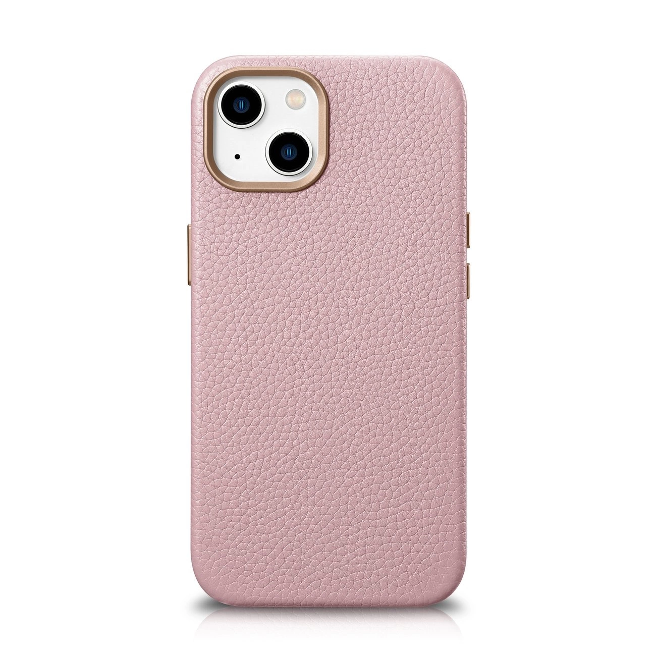 iCarer Litchi Premium Leather Case magnetické pouzdro pro iPhone 14 s MagSafe růžové (WMI14220709-PK)